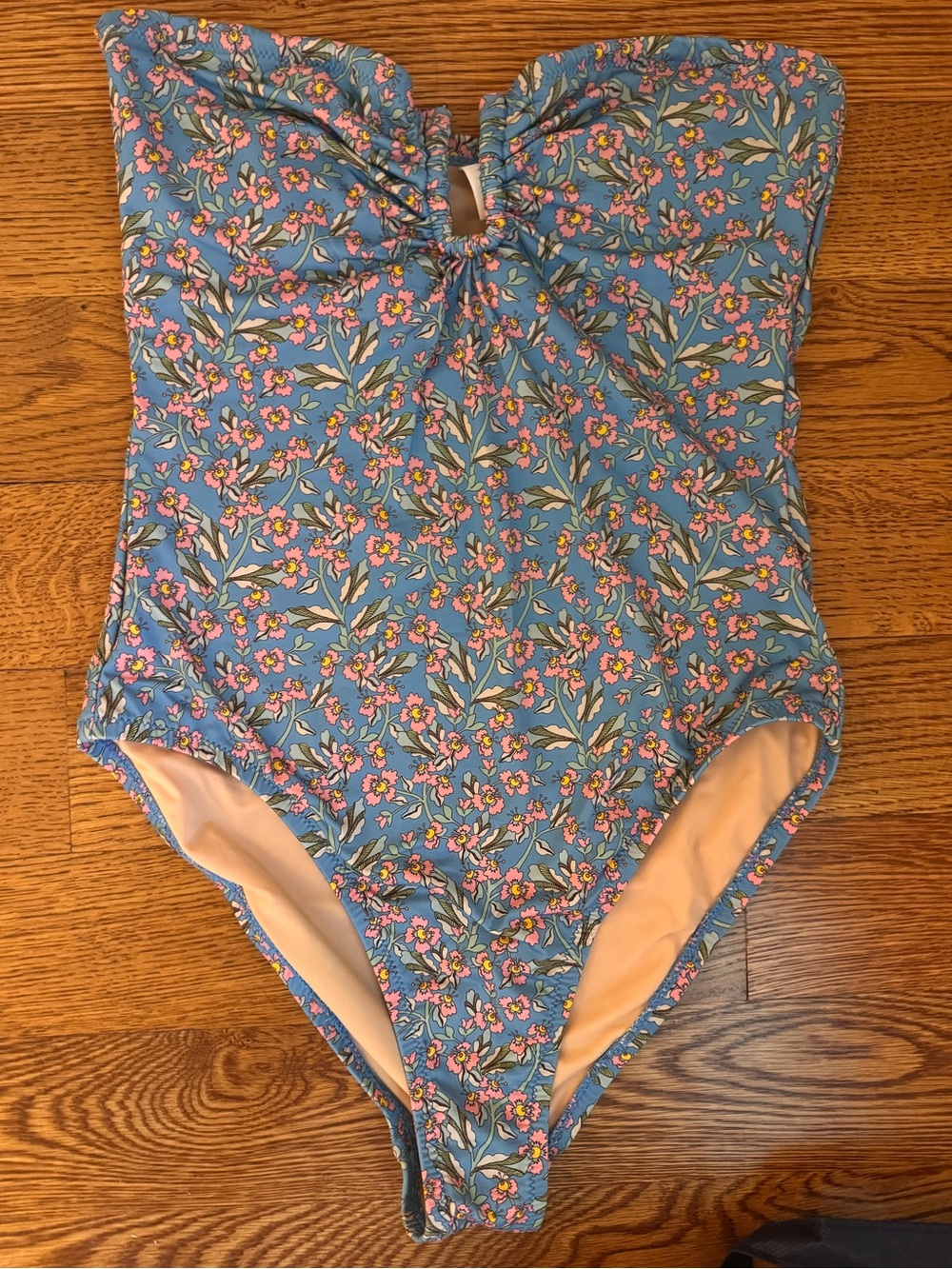J.Crew x Liberty of London Blue Floral One-Piece Swimsuit